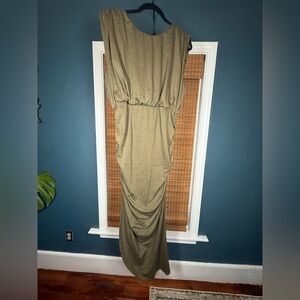 Anrabess Olive Green Maxi Dress